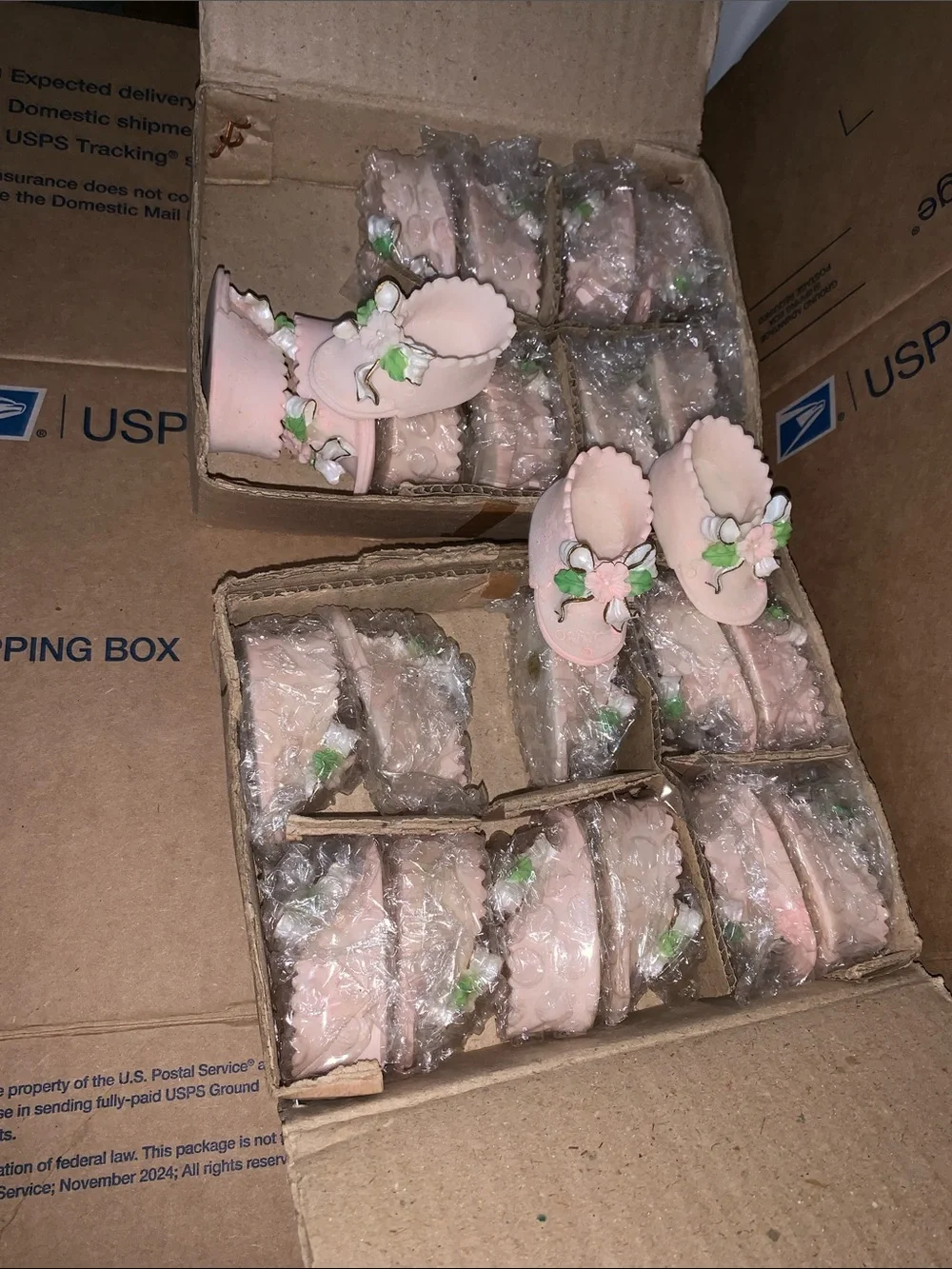 24 Pink Baby Shoe Favor Baby Shower